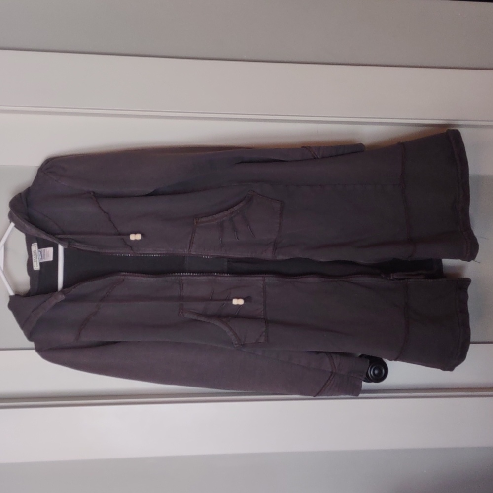 PRAIRIE UNDERGROUND Long Zip Up Hooded Jacket